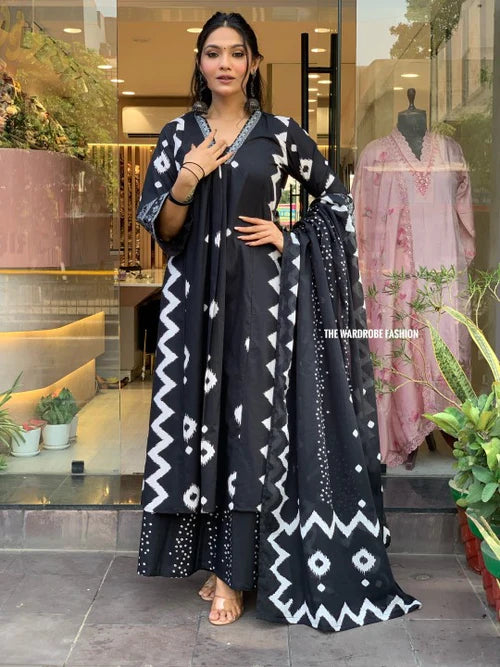 Cotton Black Zigzag Suit (Copy)