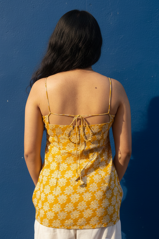 Marigold Botanical Strappy Kurti