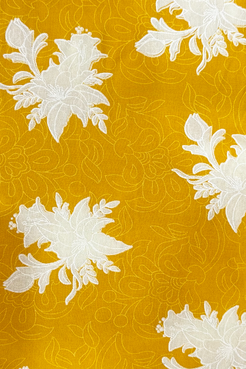 Yellow Floral Halter Neck Summer Kurti
