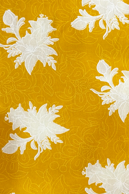 Yellow Floral Halter Neck Summer Kurti