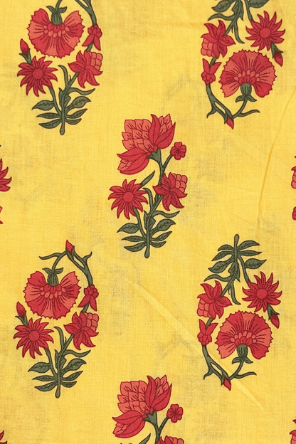 Amber Floral Block Print Halter Kurti
