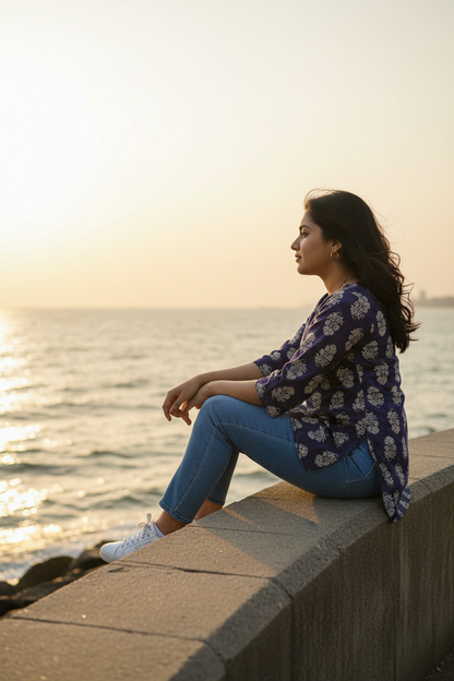 Sitting Sea Wall Candid